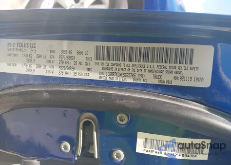 2015 Ram 1500 Express из США, поврежденный, VIN 1C6RR7KGXFS625705